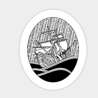 Smooth Seas (Black) Sticker